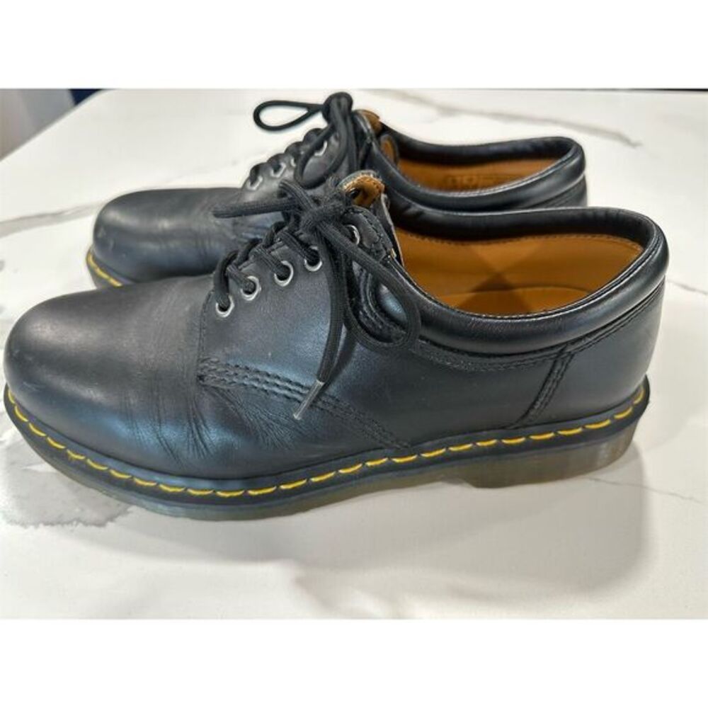 Dr. Martens Men’s Sz 10 Black Leather Oxford Shoes Lace-Up 8053